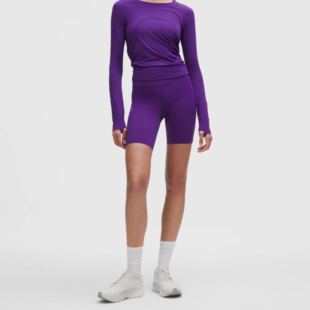 Lululemon Women's 'College Purple' Fast&Free High Rise Short 8"